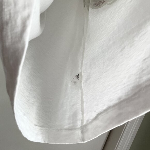 J. Crew Cotton Short Sleeve Top Size M White Tan Green Large Floral Print - Picture 4 of 10